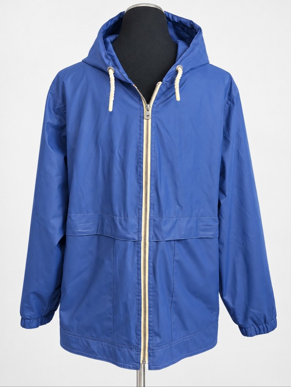 Original Weatherproof Vintage Blue Hooded Rain Jacket – Size XL